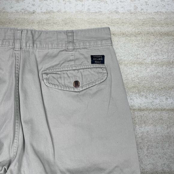 Vintage Y2K Bugle Boy Khakis Pants 36x30 Baggy Wide Leg Fit Tan Cotton - Picture 3 of 4